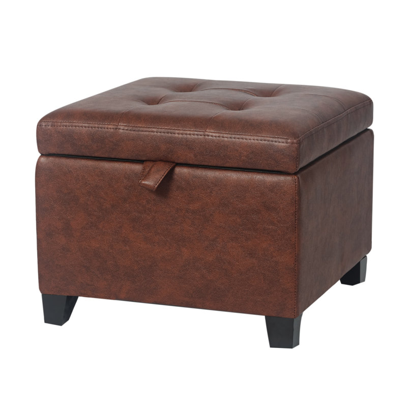 Latitude Run Jaaden Vegan Leather Storage Ottoman Reviews Wayfair